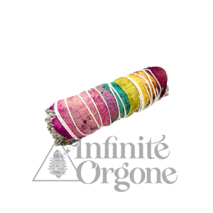 tocha de sálvia com pétalas de rosas