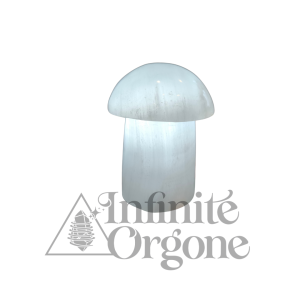 candeeiro selenite cogumelo 15cm