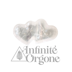 taça de selenite dois corações 18cm